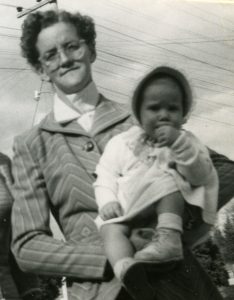 Doreen Befus holding young child.