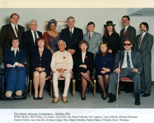 Group shot of Advocacy Commission with 2 rows of people