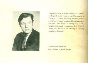 Back jacket photo and bio of a young Reville.